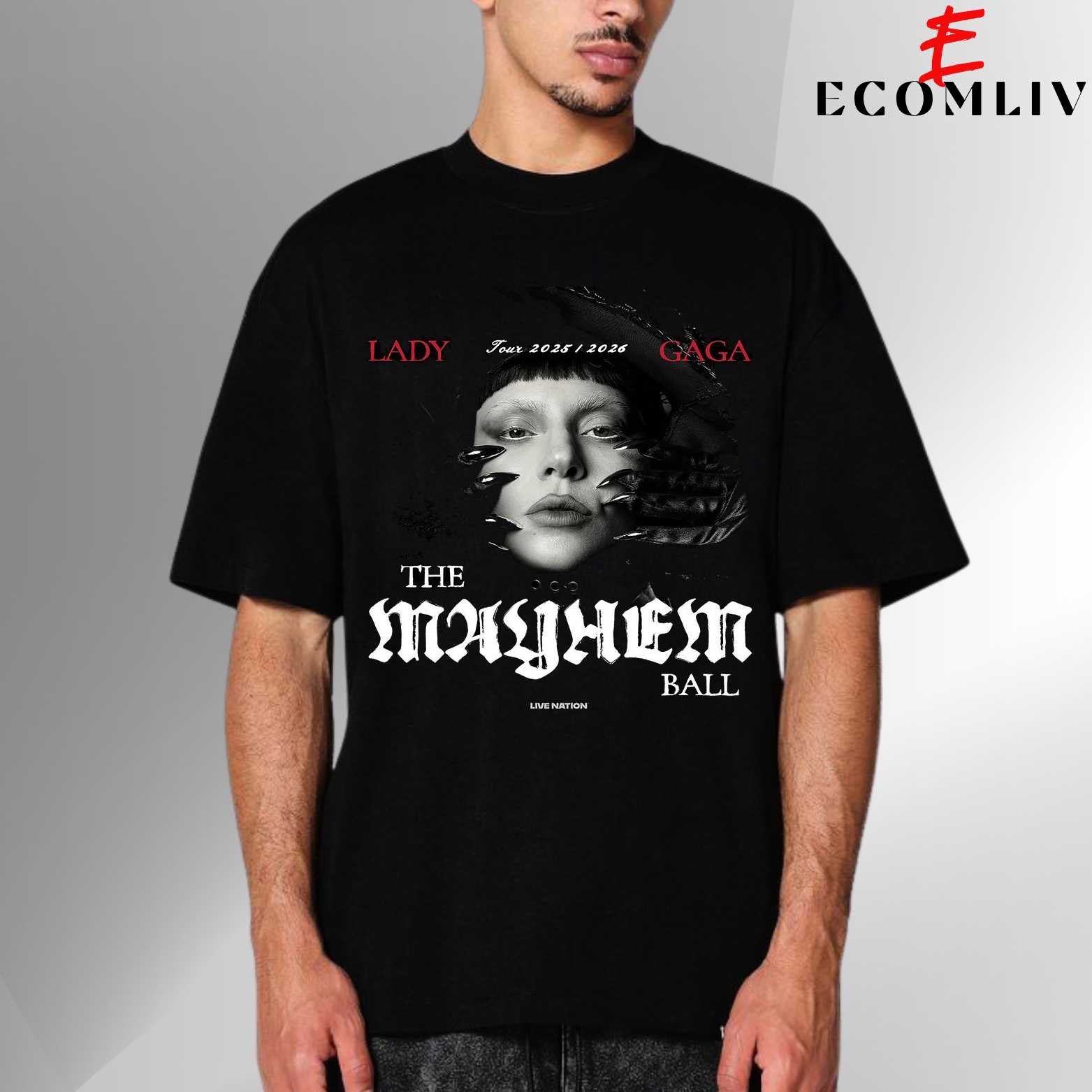 Lady Gaga Music Graphic Tee, Concert Merch Shirt, Unisex Streetwear